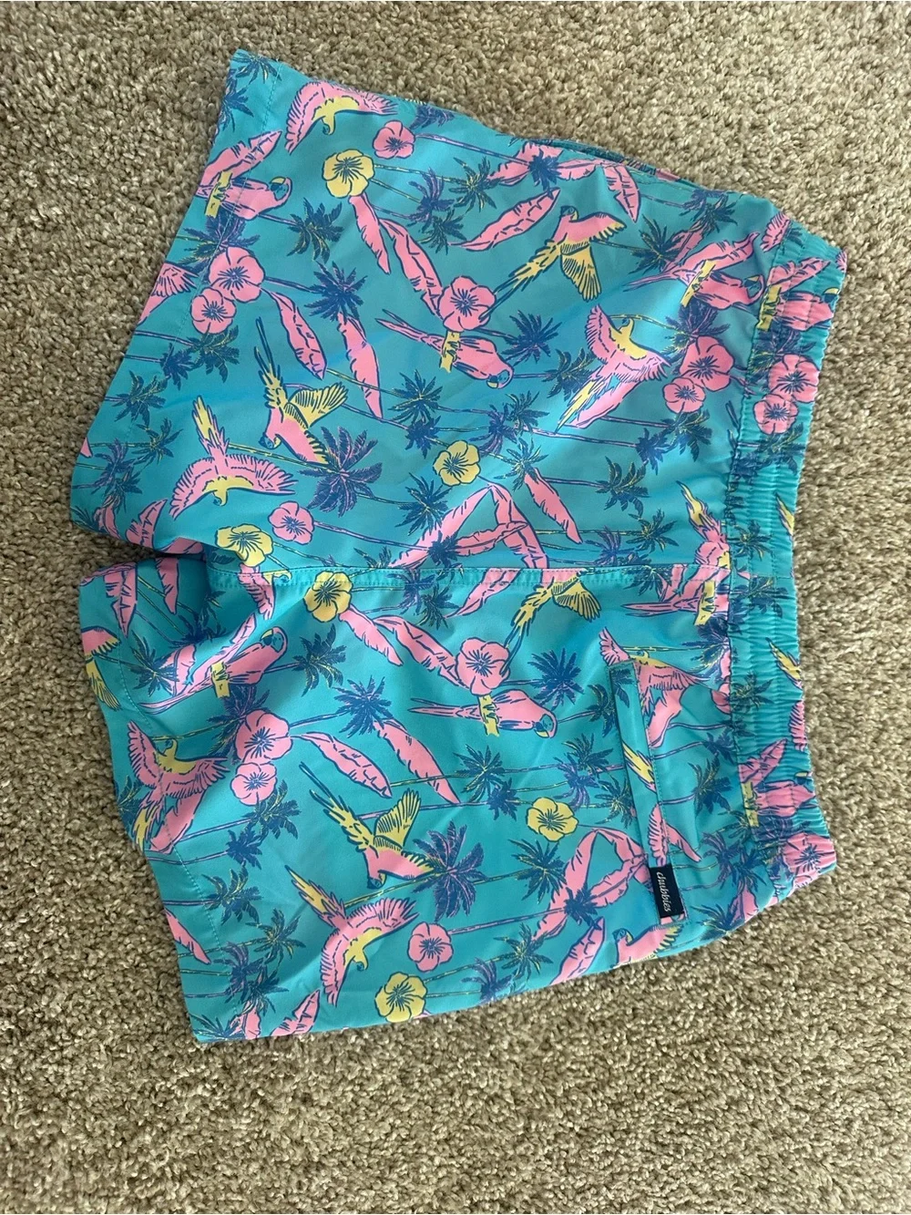 Chubbies Boys YL - Tropical Print Lined Swim Trunks